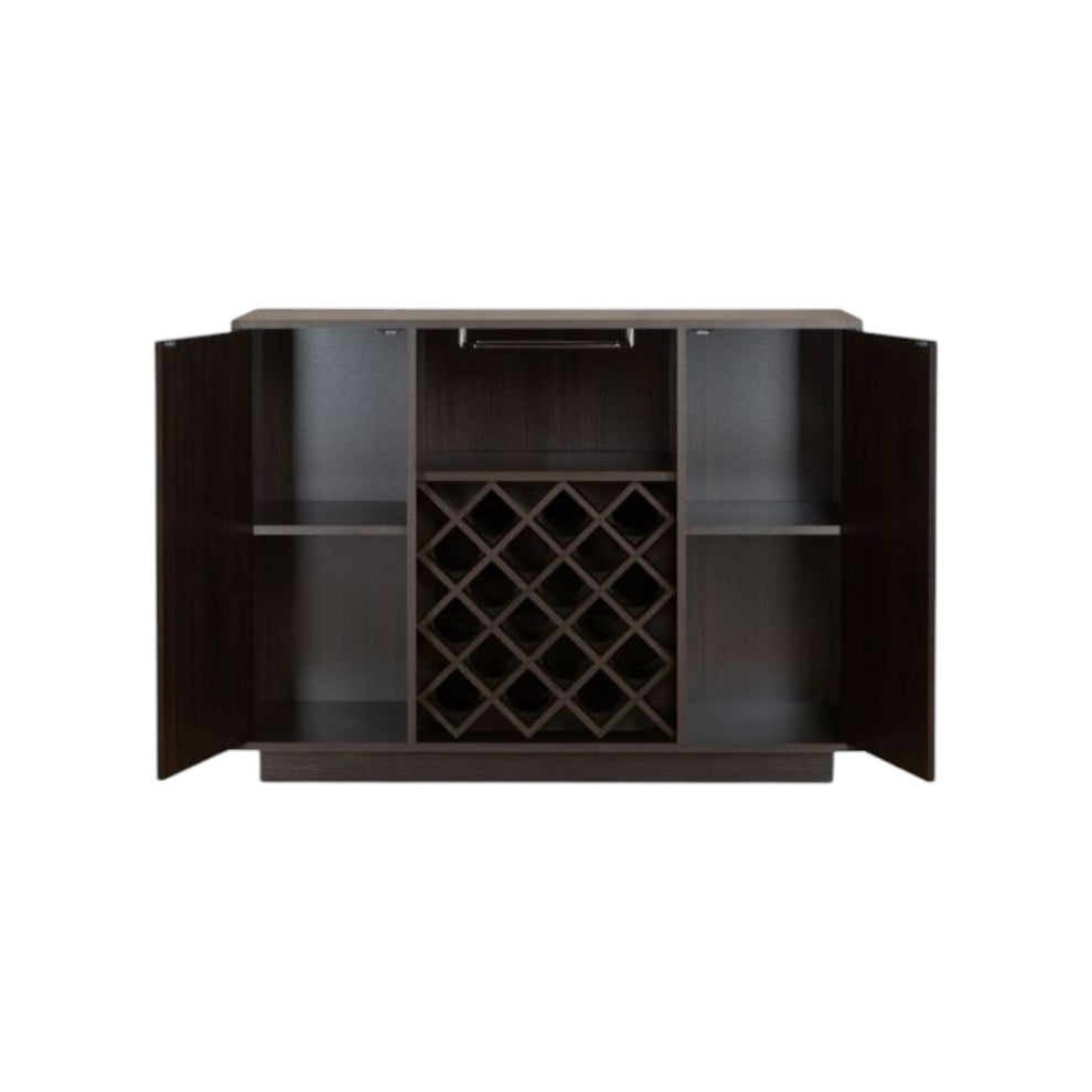 Espresso Server with Two Doors By Homeroots | Sideboards | Modishstore - 3