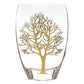 Clear And Gold Tree Of Life Oval Lead Free Crystal Table Vase By Homeroots | Vases | Modishstore - 2