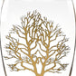 Clear And Gold Tree Of Life Oval Lead Free Crystal Table Vase By Homeroots | Vases | Modishstore - 4