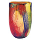 Red Purple And Yellow Abstract Oval Murano Glass Table Vase By Homeroots | Vases | Modishstore - 2