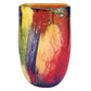 Red Purple And Yellow Abstract Oval Murano Glass Table Vase By Homeroots | Vases | Modishstore - 3