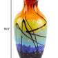 Black Blue Red And Yellow Abstract Urn Handblown Glass Table Vase By Homeroots | Vases | Modishstore - 8
