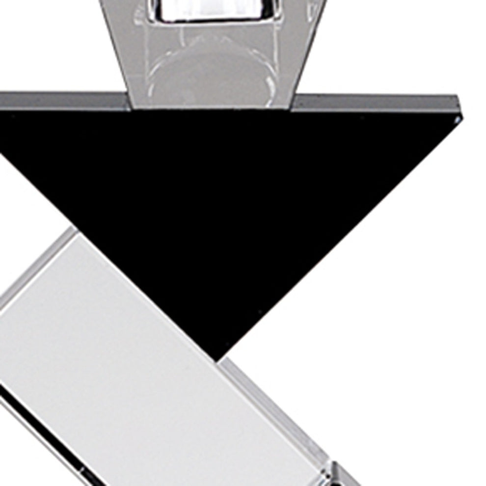 Black Crystal Geometric Tabletop Pillar Candle Holders By Homeroots | Candle Holders | Modishstore - 6