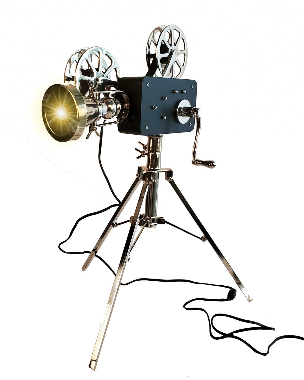 Black And Silver Tripod Floor Lamp With Metal Novelty Shade By Homeroots | Floor Lamps | Modishstore - 2