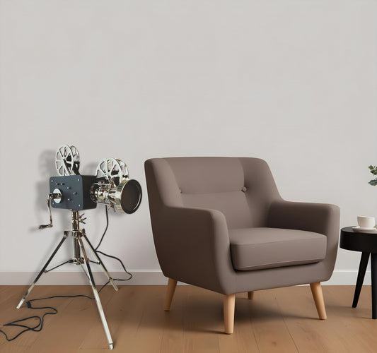 Black And Silver Tripod Floor Lamp With Metal Novelty Shade By Homeroots | Floor Lamps | Modishstore - 1