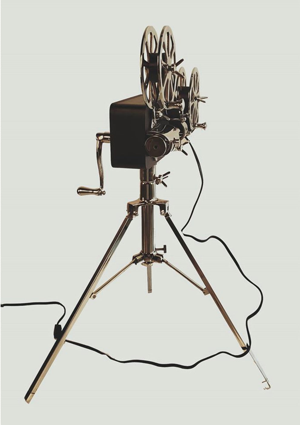 Black And Silver Tripod Floor Lamp With Metal Novelty Shade By Homeroots | Floor Lamps | Modishstore - 8