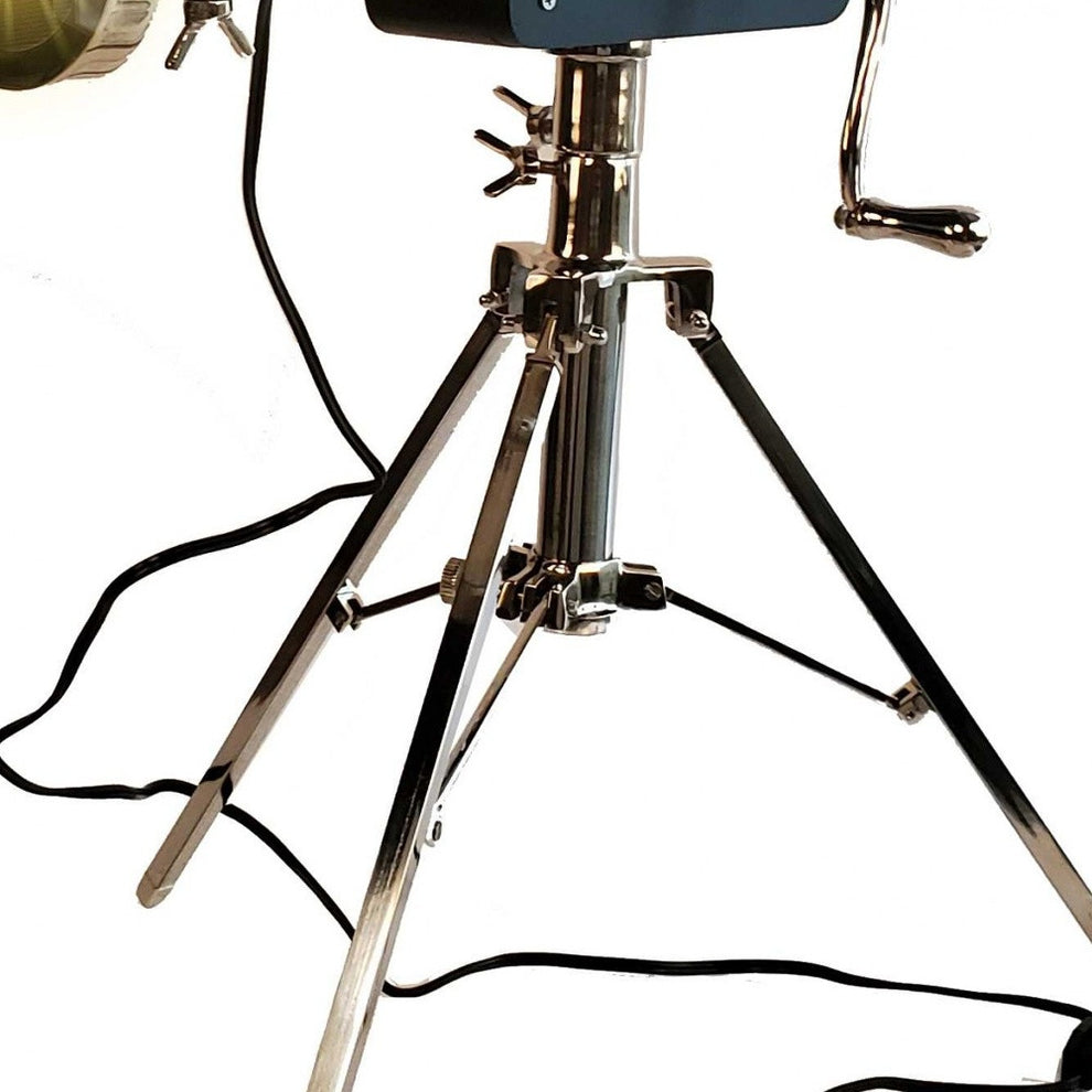 Black And Silver Tripod Floor Lamp With Metal Novelty Shade By Homeroots | Floor Lamps | Modishstore - 4