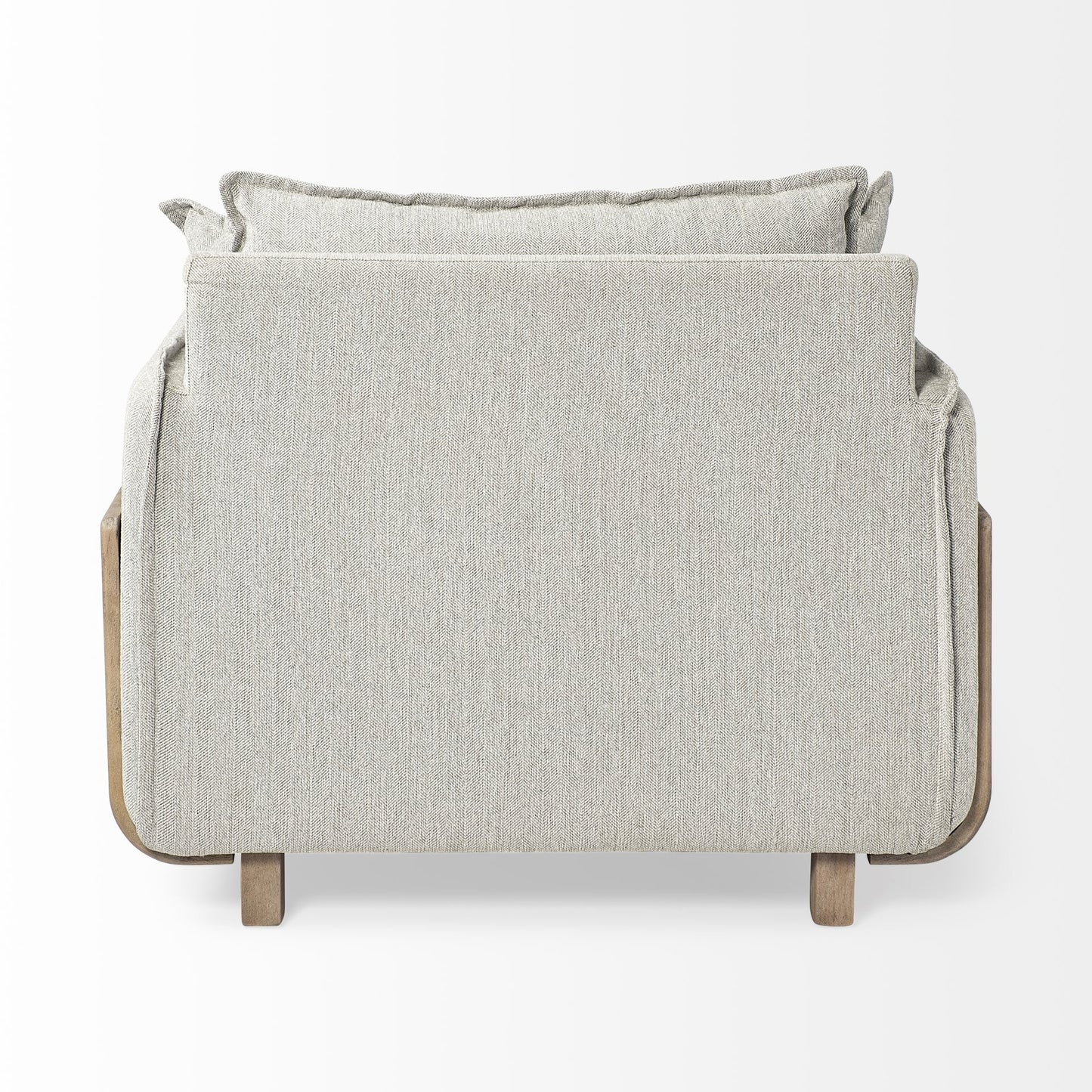 Gray and Brown Fabric Club Chair By Homeroots | Accent Chairs | Modishstore - 4