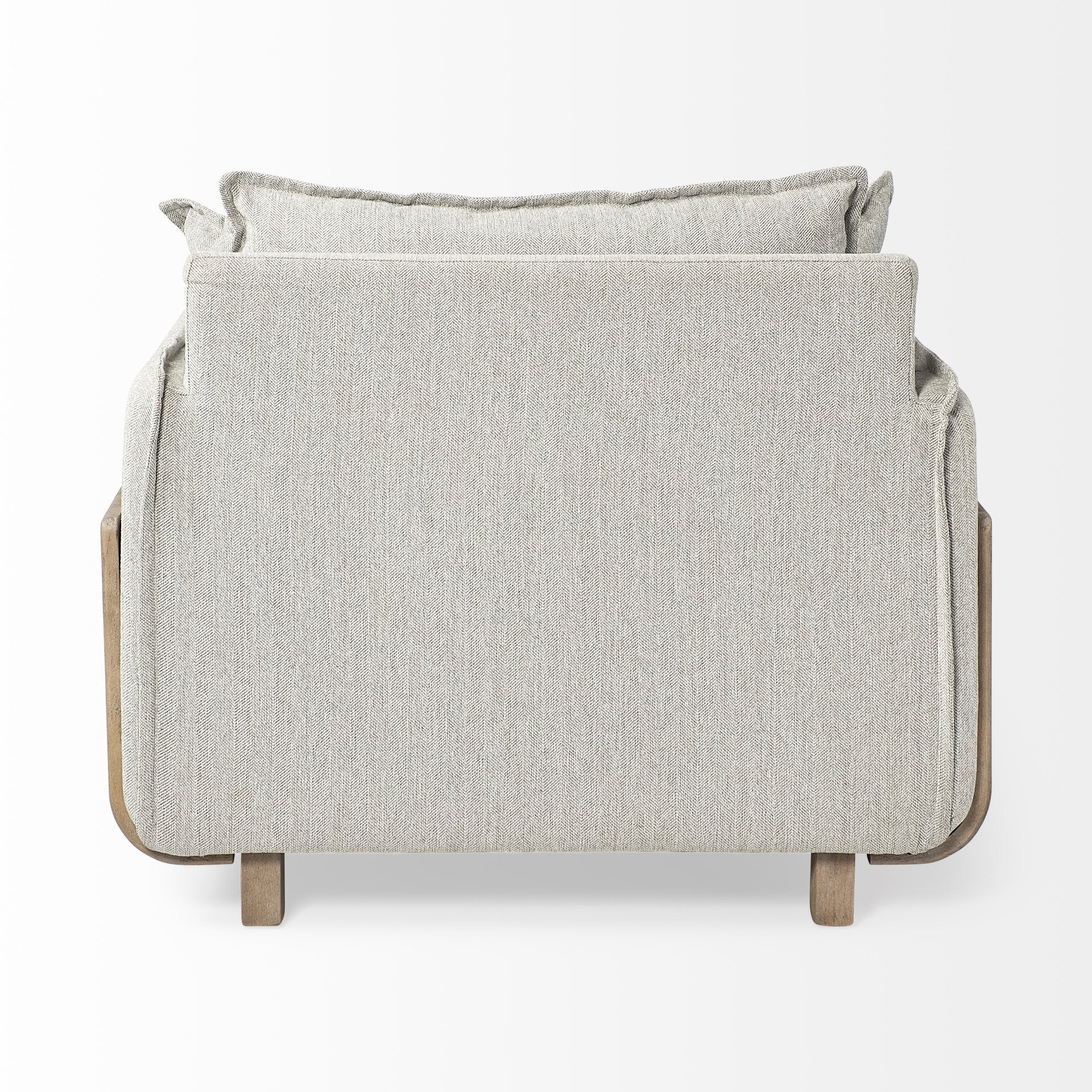 Gray and Brown Fabric Club Chair By Homeroots | Accent Chairs | Modishstore - 4
