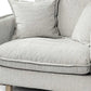 Gray and Brown Fabric Club Chair By Homeroots | Accent Chairs | Modishstore - 5