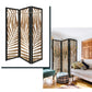 3 Panel Room Divider With Tropical Leaf Design By Homeroots | Room Dividers | Modishstore - 6