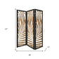 3 Panel Room Divider With Tropical Leaf Design By Homeroots | Room Dividers | Modishstore - 8