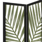 Green Solid WoodFolding Three Panel Screen Room Divider By Homeroots | Room Dividers | Modishstore - 2