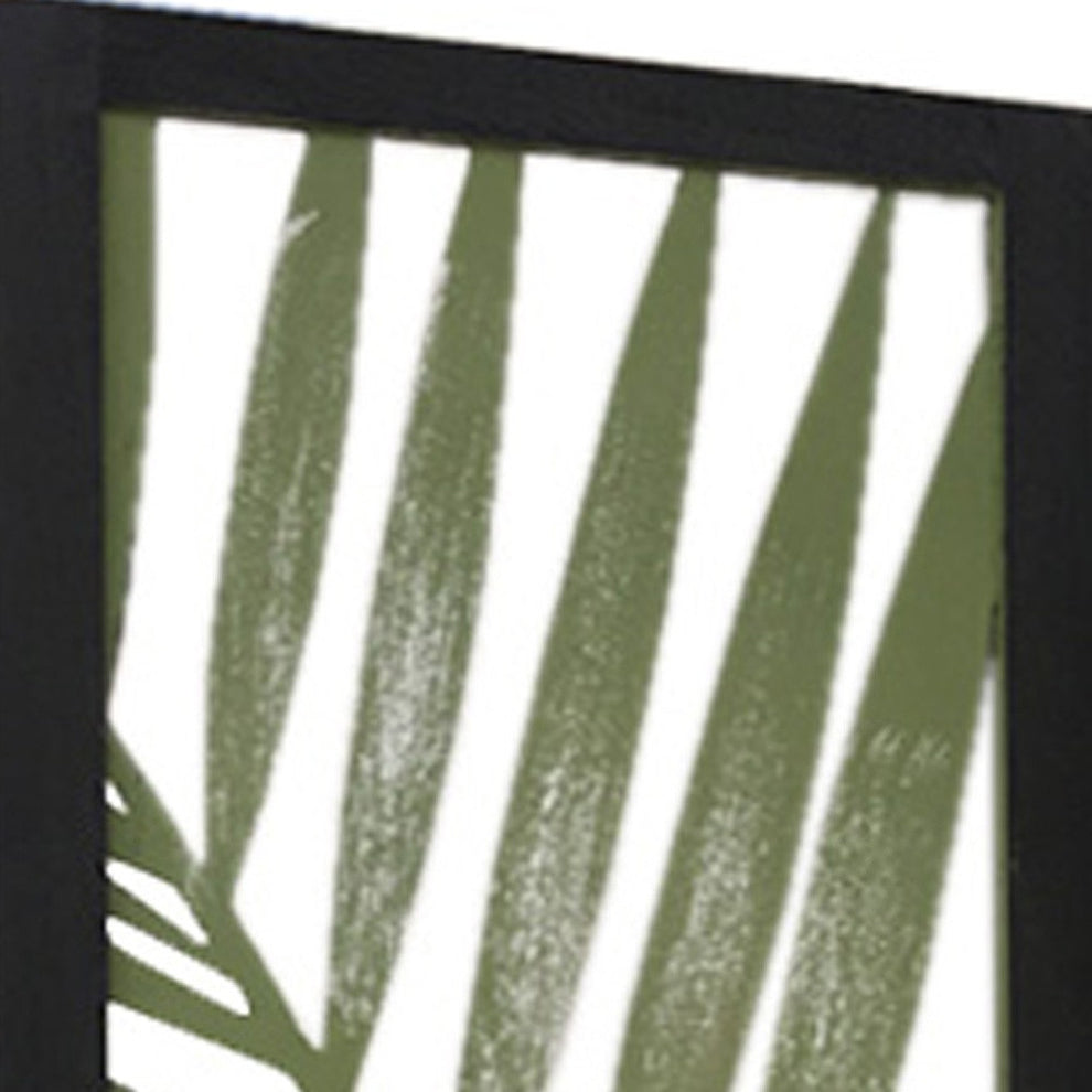 Green Solid WoodFolding Three Panel Screen Room Divider By Homeroots | Room Dividers | Modishstore - 3