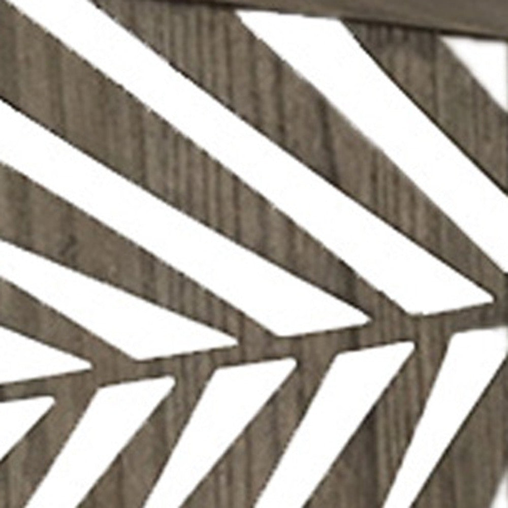 Gray Solid WoodFolding Three Panel Screen Room Divider By Homeroots | Room Dividers | Modishstore - 4