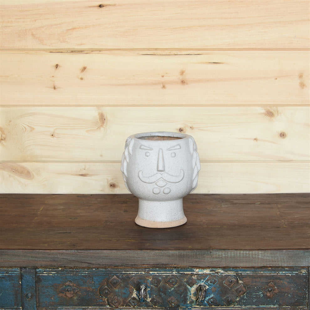 Duke Cachepot, Ceramic - White Set Of 4 By HomArt | Planters, Troughs & Cachepots | Modishstore - 4