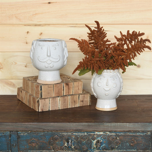 Duke Cachepot, Ceramic - White Set Of 4 By HomArt | Planters, Troughs & Cachepots | Modishstore