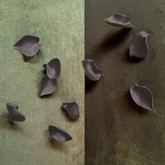 Wall Play™: Leaves, DK Grey, Set/2 By Gold Leaf | Wall Art | Modishstore - 1
