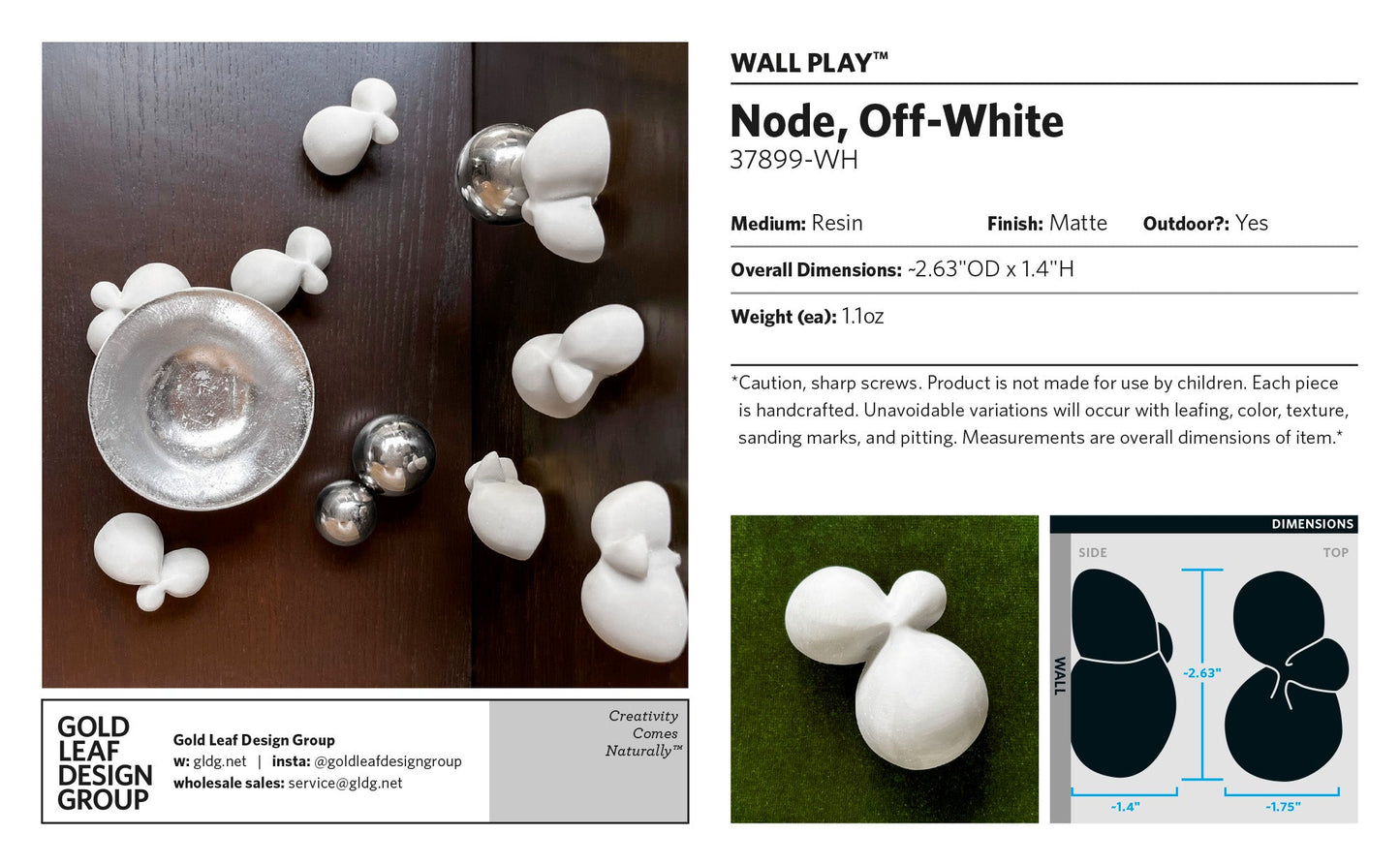 Wall Play™: Node, Off-White By Gold Leaf | Wall Art | Modishstore - 5