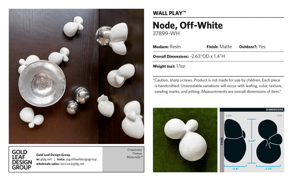 Wall Play™: Node, Off-White By Gold Leaf | Wall Art | Modishstore - 5