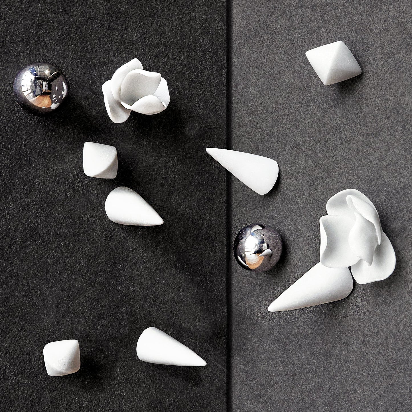 Wall Play™: Spindles, Off-White, Set/2 By Gold Leaf | Wall Art | Modishstore - 4