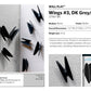 Wall Play™: Wings #3, DK Grey/ Black By Gold Leaf | Wall Art | Modishstore - 7