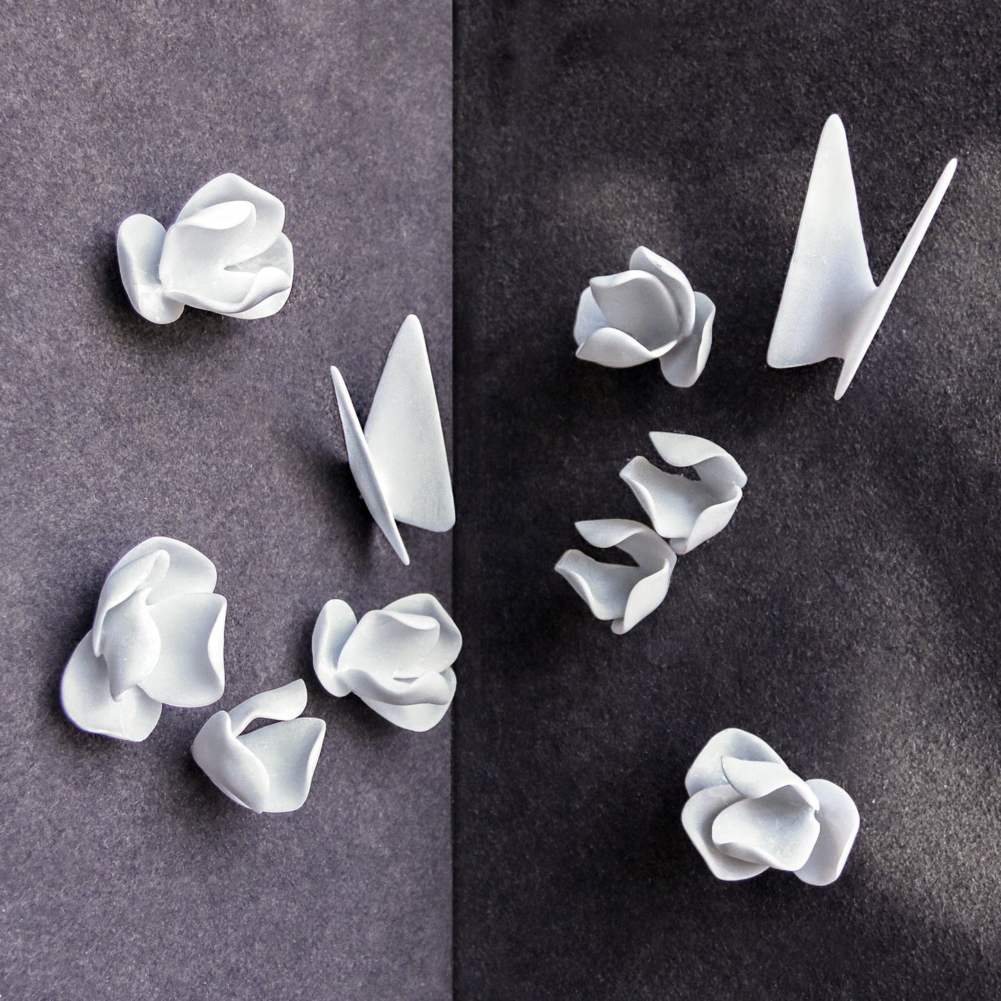 Wall Play™: Petals, Off-White, Set/2 By Gold Leaf | Wall Art | Modishstore - 4