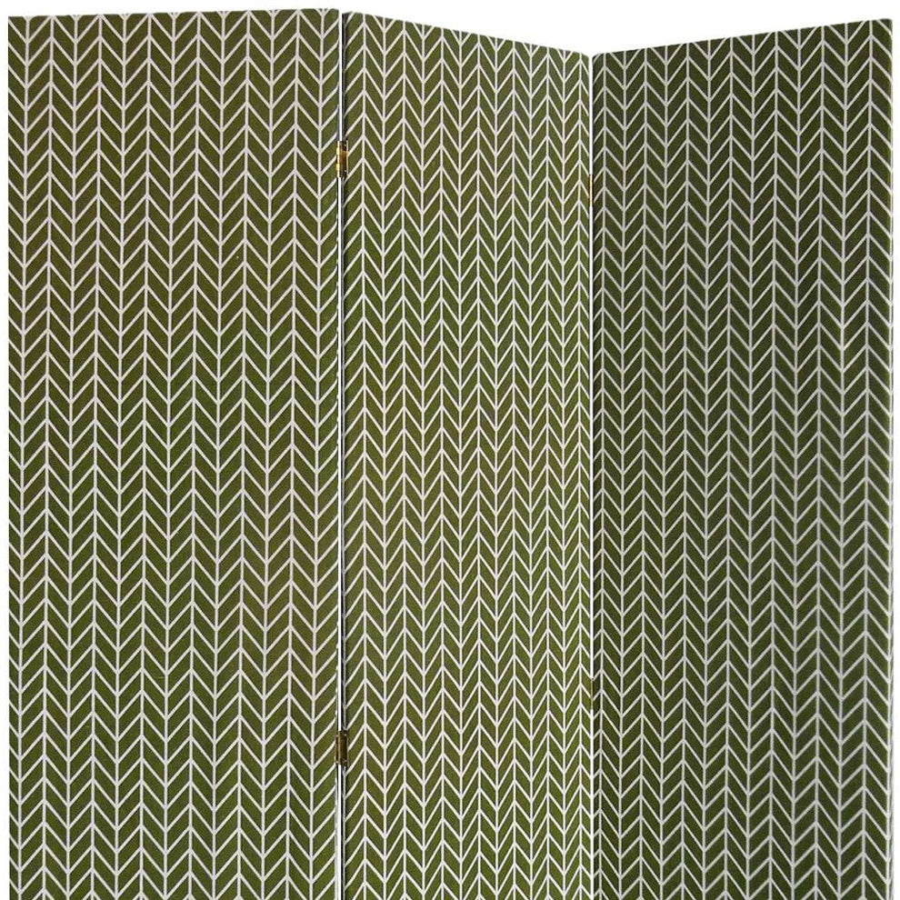 Blue and Beige Fabric Folding Three Panel Screen Room Divider By Homeroots | Room Dividers | Modishstore - 2