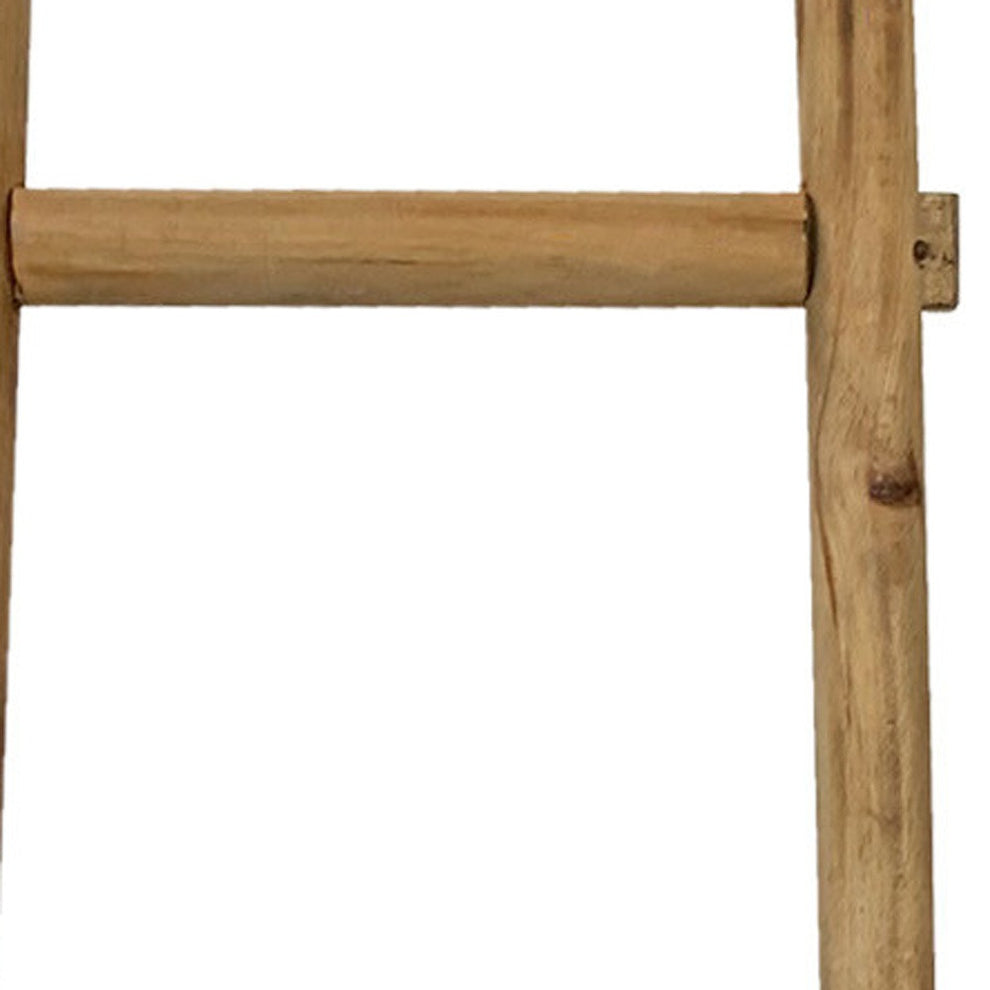 Brown Decorative Ladder Shelve By Homeroots | Wall Decor | Modishstore - 5