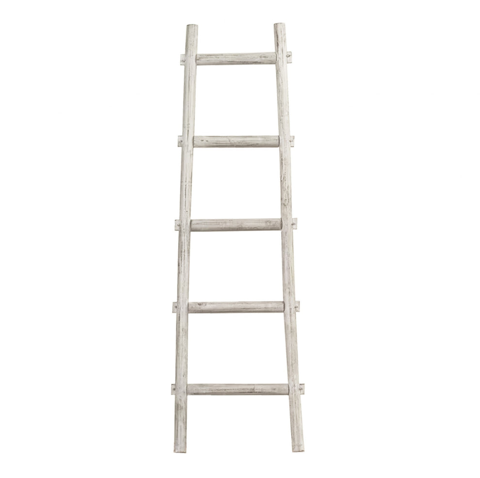 White Decorative Ladder Shelve By Homeroots | Wall Decor | Modishstore - 3