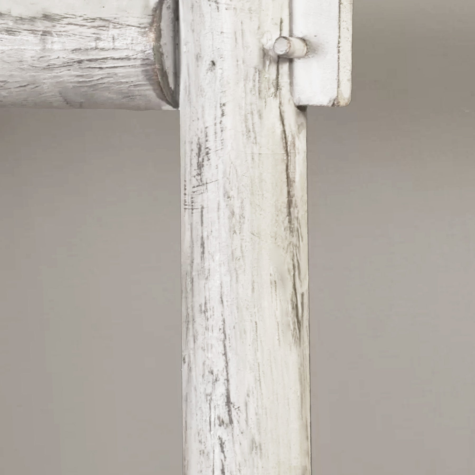 White Rustic Six Step Wood Ladder Shelf By Homeroots | Wall Decor | Modishstore - 3