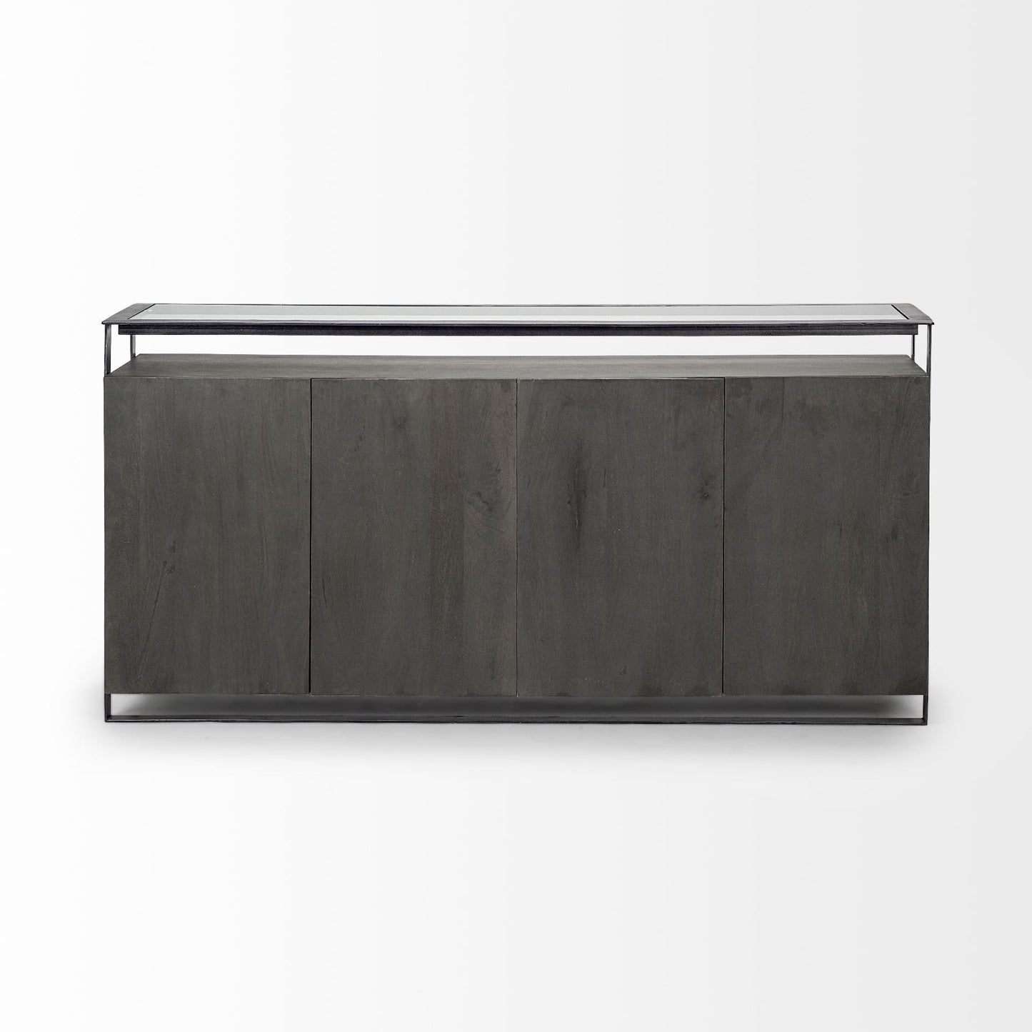 Black And Gray Solid Wood Sideboard By Homeroots | Sideboards | Modishstore - 8