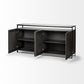 Black And Gray Solid Wood Sideboard By Homeroots | Sideboards | Modishstore - 5
