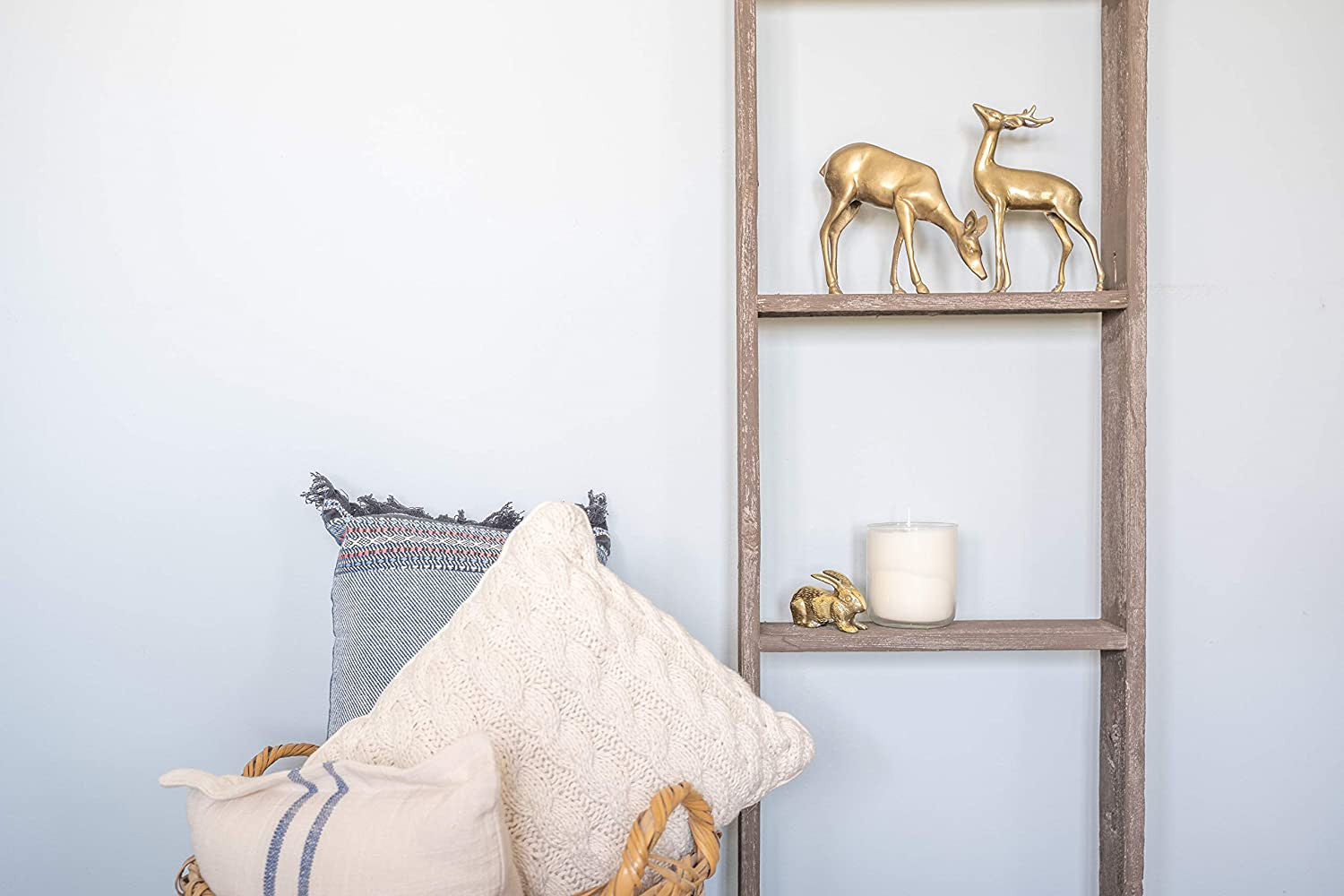 5 Step Rustic Wood Ladder Shelf By Homeroots | Wall Decor | Modishstore - 3