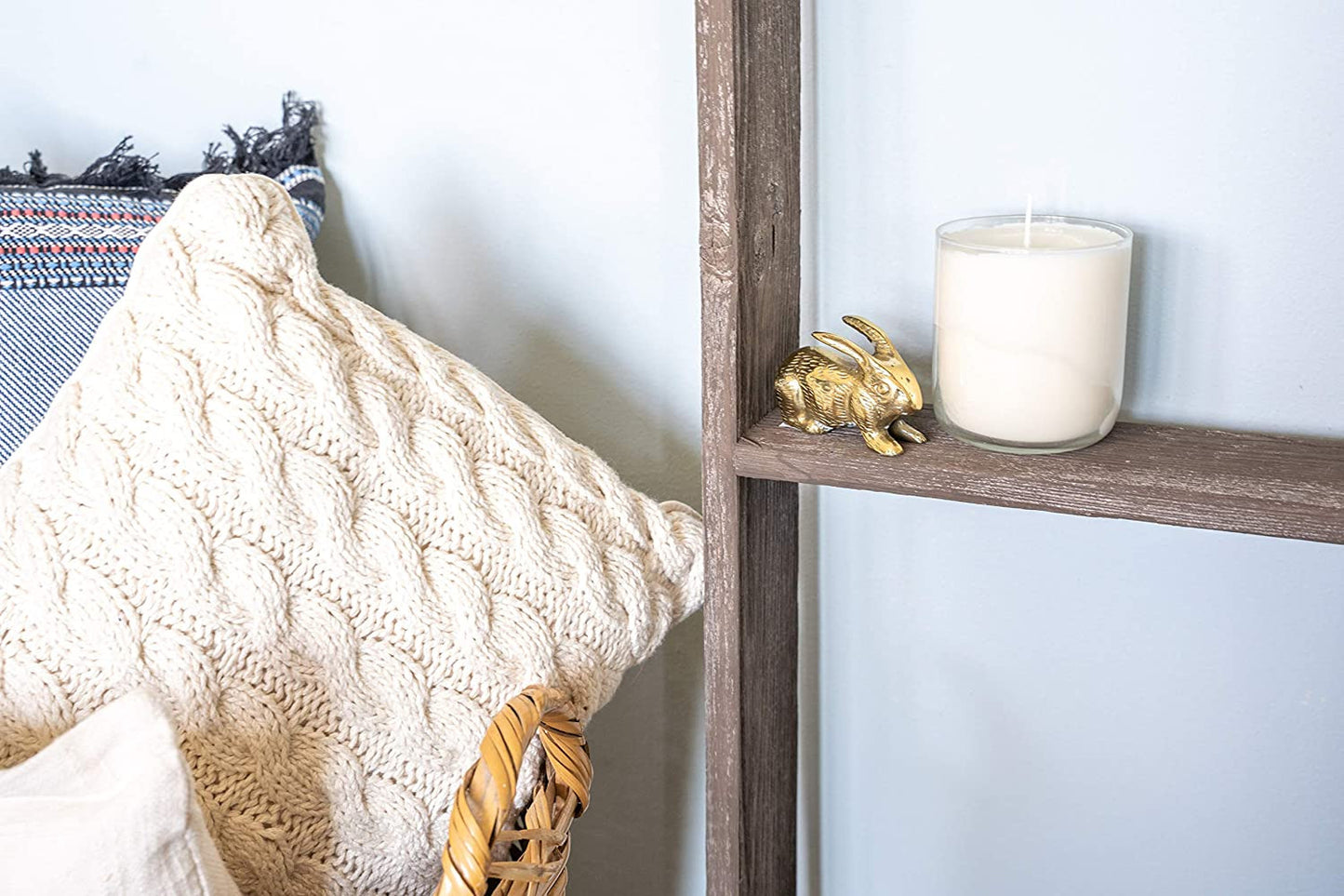 5 Step Rustic Wood Ladder Shelf By Homeroots | Wall Decor | Modishstore - 4