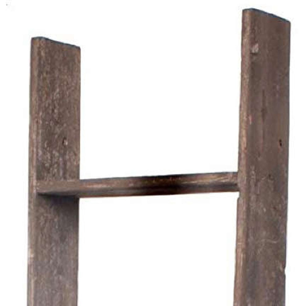 5 Step Rustic Wood Ladder Shelf By Homeroots | Wall Decor | Modishstore - 2