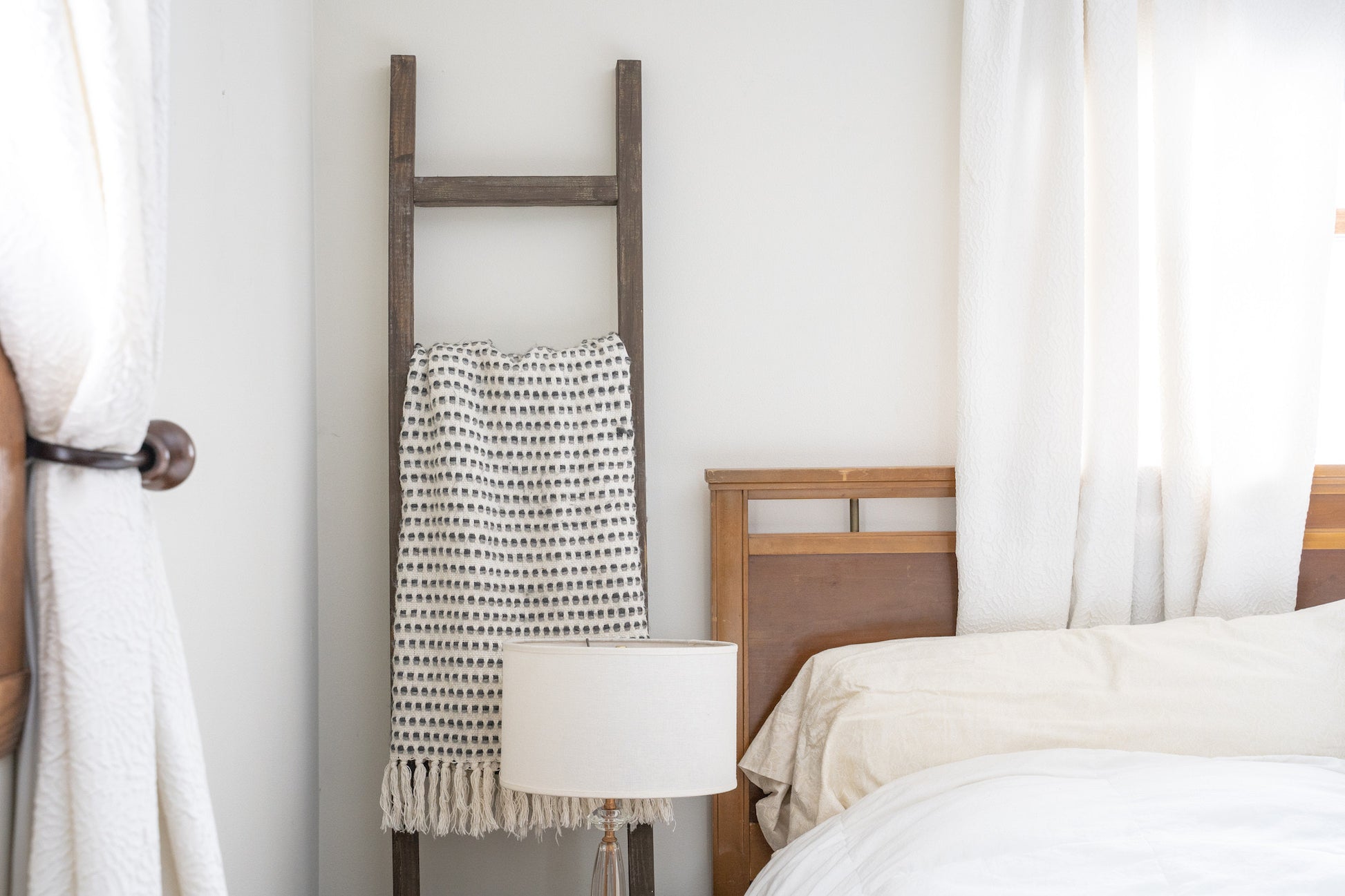 5 Step Rustic Espresso Gray Wood Ladder Shelf By Homeroots | Wall Decor | Modishstore - 5