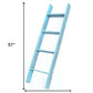 5 Step Rustic Turquoise Wood Ladder Shelf By Homeroots | Wall Decor | Modishstore - 7