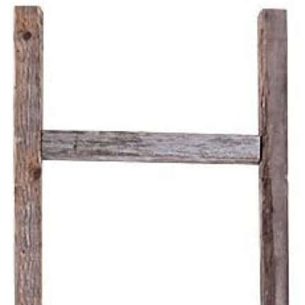 Gray Rustic Seven Step Wood Ladder Shelf By Homeroots | Wall Decor | Modishstore - 4