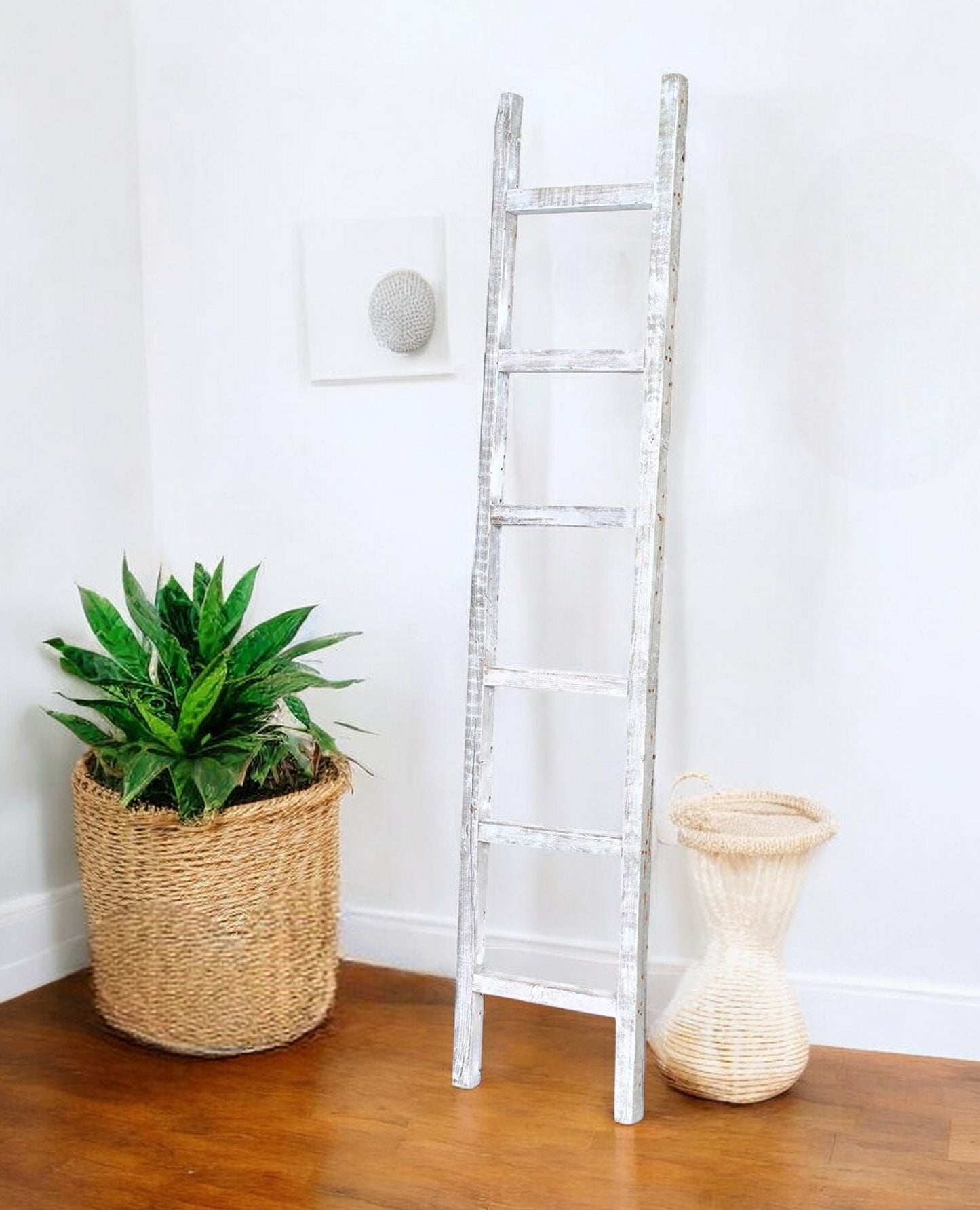 White Wood Hanging Dimensional Sculpture By Homeroots | Wall Decor | Modishstore - 1