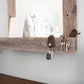 Rustic Weathered Gray Reclaimed Wood Plank Mirror With Shelf By Homeroots | Wall Decor | Modishstore - 5
