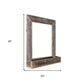 Rustic Weathered Gray Reclaimed Wood Plank Mirror With Shelf By Homeroots | Wall Decor | Modishstore - 7