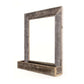 Rustic Weathered Gray Reclaimed Wood Plank Mirror With Shelf By Homeroots | Wall Decor | Modishstore - 4