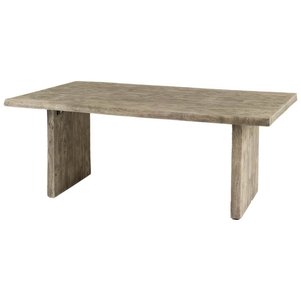 Gray Solid Wood Sled Base Dining Table By Homeroots | Dining Tables | Modishstore - 2