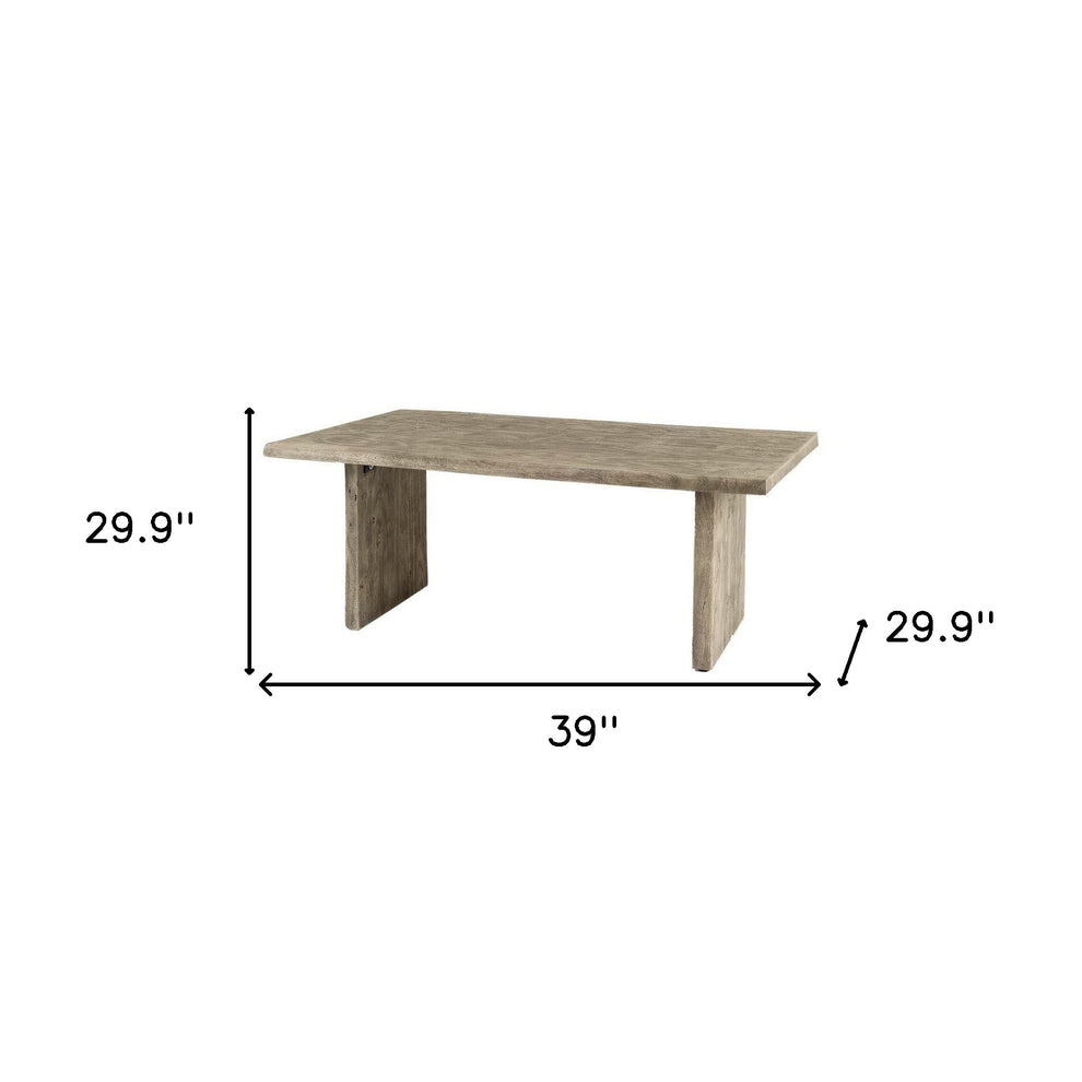 Gray Solid Wood Sled Base Dining Table By Homeroots | Dining Tables | Modishstore - 4