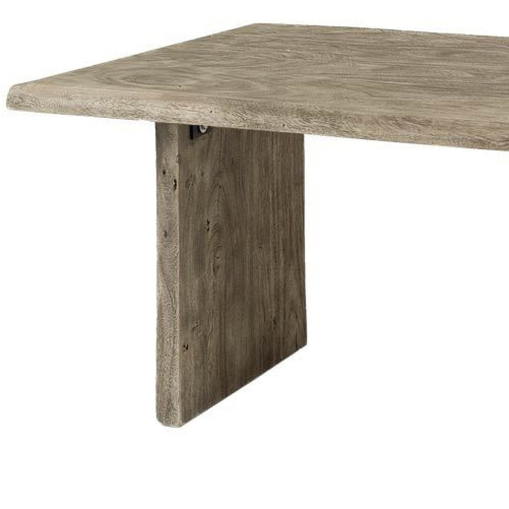 Gray Solid Wood Sled Base Dining Table By Homeroots | Dining Tables | Modishstore - 3