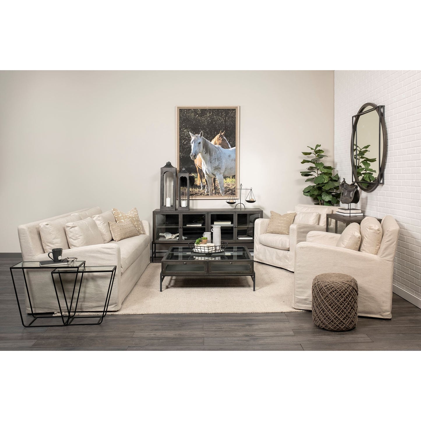 Silver Three Light Tree Floor Lamp With White Linen Drum Shade By Homeroots | Floor Lamps | Modishstore - 11