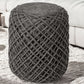 Gray Abstract Pouf Ottoman By Homeroots | Ottomans | Modishstore - 2