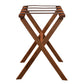 Hotel Light Walnut Folding Luggage Rack With 4 Straps By Homeroots | Nightstands | Modishstore - 3