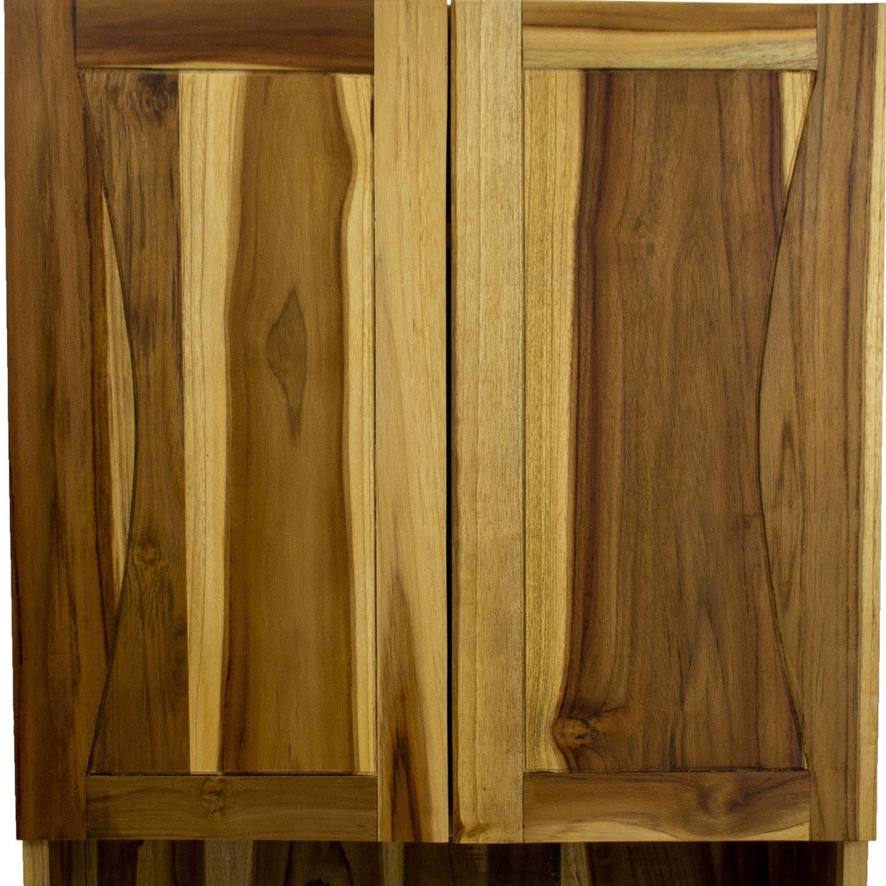 Brown Solid Wood Wall Mounted Accent Cabinet By Homeroots | Cabinets | Modishstore - 2